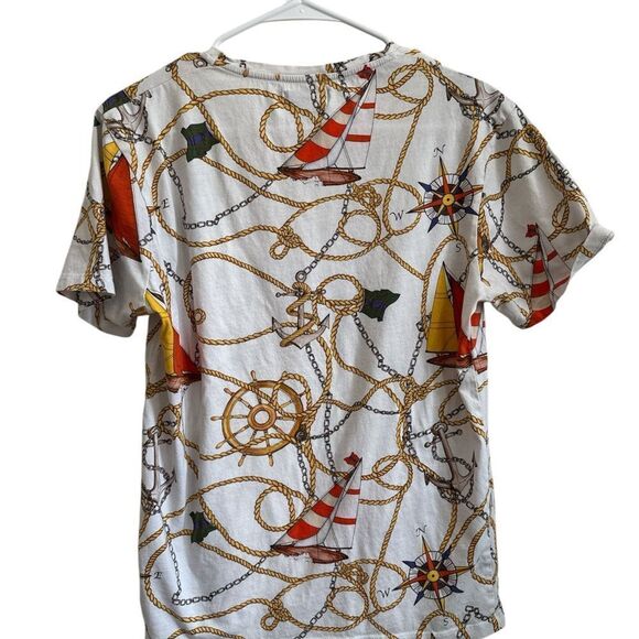 Zara Man Nautical Print T-Shirt for Men - Picture 2 of 3